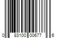 Barcode Image for UPC code 083100006776