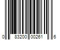 Barcode Image for UPC code 083200002616