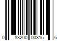 Barcode Image for UPC code 083200003156