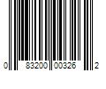 Barcode Image for UPC code 083200003262