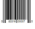 Barcode Image for UPC code 083316000070