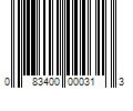 Barcode Image for UPC code 083400000313