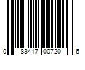 Barcode Image for UPC code 083417007206