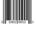 Barcode Image for UPC code 083502550020