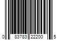 Barcode Image for UPC code 083783222005