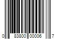 Barcode Image for UPC code 083800000067