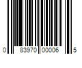 Barcode Image for UPC code 083970000065