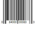 Barcode Image for UPC code 084000000833