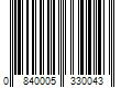 Barcode Image for UPC code 0840005330043