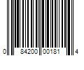 Barcode Image for UPC code 084200001814