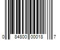 Barcode Image for UPC code 084800000187. Product Name: 