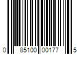 Barcode Image for UPC code 085100001775