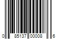 Barcode Image for UPC code 085137000086