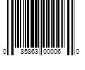 Barcode Image for UPC code 085863000060