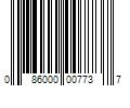 Barcode Image for UPC code 086000007737