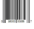 Barcode Image for UPC code 086000008567