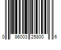 Barcode Image for UPC code 086003258006