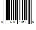 Barcode Image for UPC code 086003780118