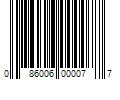 Barcode Image for UPC code 086006000077