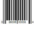 Barcode Image for UPC code 086006000084