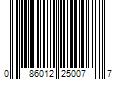 Barcode Image for UPC code 086012250077