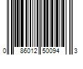 Barcode Image for UPC code 086012500943