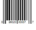 Barcode Image for UPC code 086020000077