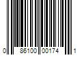 Barcode Image for UPC code 086100001741