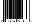 Barcode Image for UPC code 086100001758