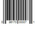 Barcode Image for UPC code 086170000071