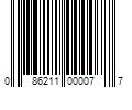 Barcode Image for UPC code 086211000077