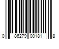 Barcode Image for UPC code 086279001818