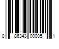 Barcode Image for UPC code 086343000051