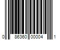 Barcode Image for UPC code 086360000041