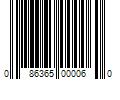 Barcode Image for UPC code 086365000060