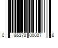 Barcode Image for UPC code 086373000076