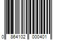 Barcode Image for UPC code 0864102000401