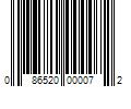 Barcode Image for UPC code 086520000072