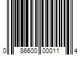 Barcode Image for UPC code 086600000114