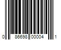 Barcode Image for UPC code 086698000041