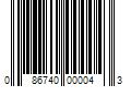 Barcode Image for UPC code 086740000043