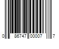 Barcode Image for UPC code 086747000077