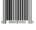 Barcode Image for UPC code 086800000228