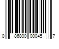 Barcode Image for UPC code 086800000457