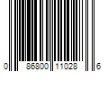 Barcode Image for UPC code 086800110286