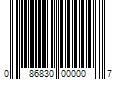 Barcode Image for UPC code 086830000007