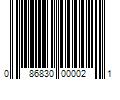 Barcode Image for UPC code 086830000021