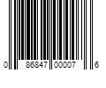 Barcode Image for UPC code 086847000076