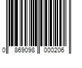 Barcode Image for UPC code 0869098000206