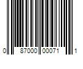 Barcode Image for UPC code 087000000711